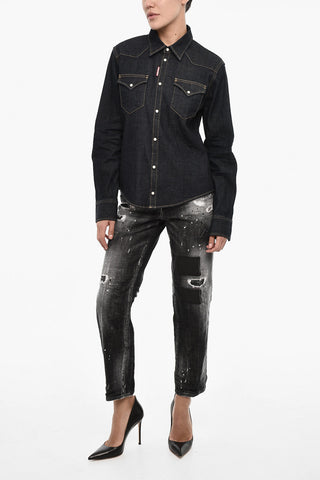 Denimhemd Mit Doppeltasche