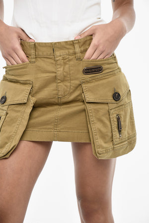 Sexy Cargo-Minirock aus Baumwolle