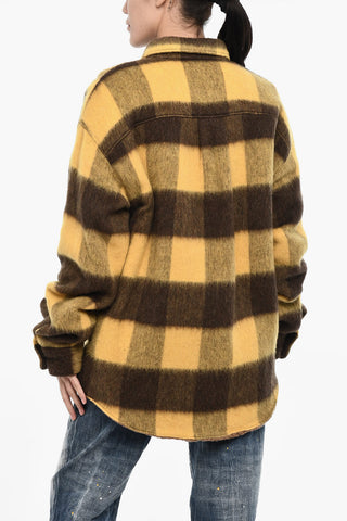 Wool-Blend Overshirt with Buffalo Check and Pocket