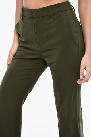 Abito a 2 Bottoni a Tinta Unita Con pantalone Boot Cut