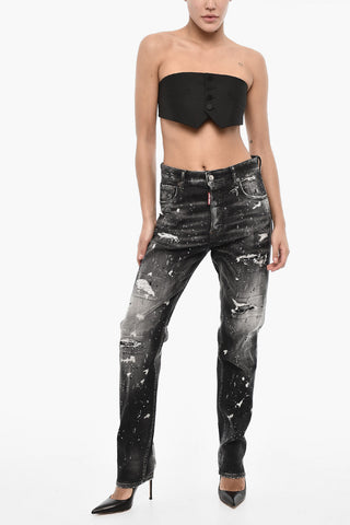 Rhinestone Regular Fit Jeans