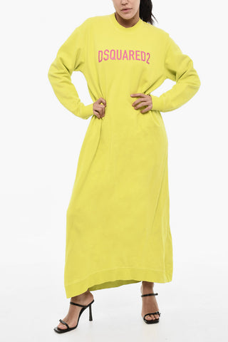 Sweat Maxi Dress with Contrast Logo
