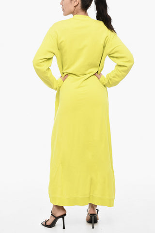 Sweat Maxi Dress with Contrast Logo