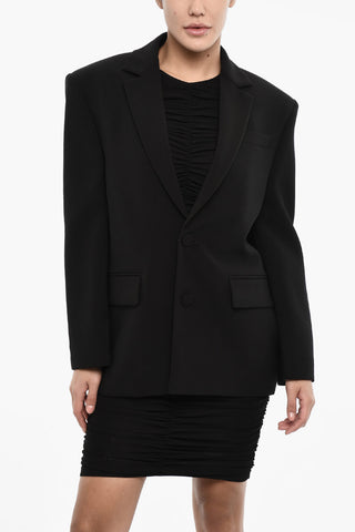 Oversized Fit Solid Color Blazer