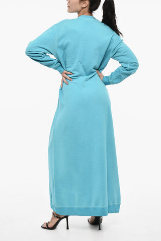 Sweat Maxi Dress with Contrast Logo