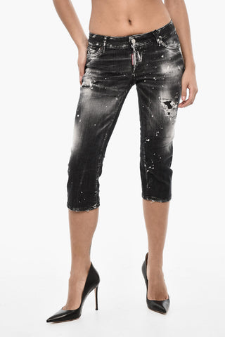 Jeans Cropped Effetto Vintage 