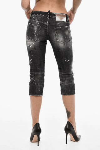 Jeans Cropped Effetto Vintage 