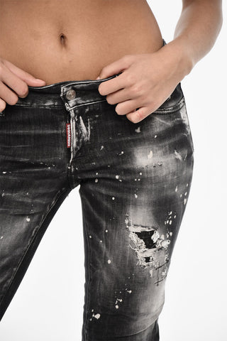 Jeans Cropped Effetto Vintage 