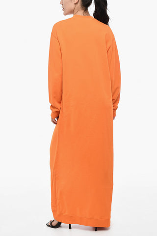 Sweat Maxi Dress with Contrast Logo