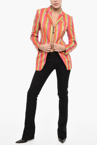 Gestreifter Blazer mit Cut-Out-Detail