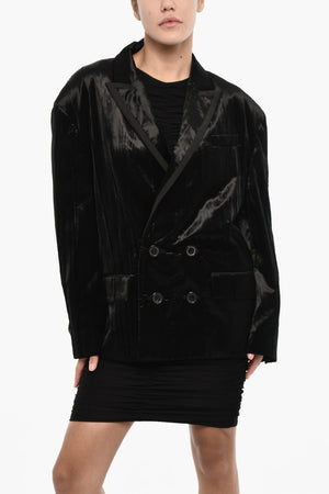 Giacca Doppiopetto in Ciniglia Oversize Fit