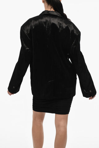 Giacca Doppiopetto in Ciniglia Oversize Fit