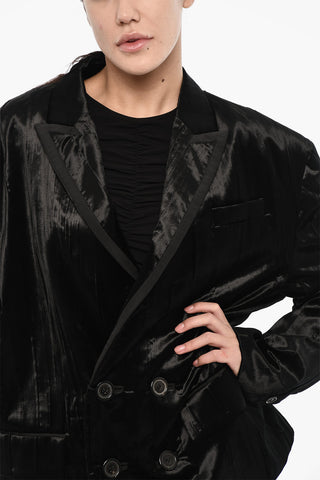 Giacca Doppiopetto in Ciniglia Oversize Fit