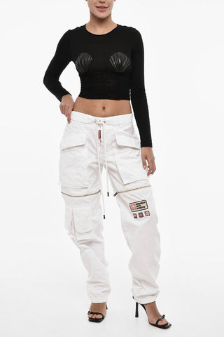 Pantaloni Cargo Loose Fit a Vita regolare