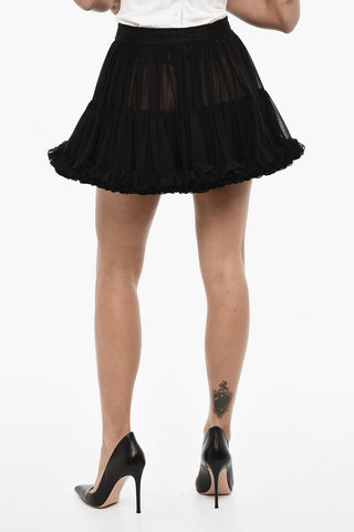 Transparent Flared Miniskirt