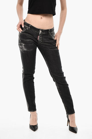 Jeans a Lavaggio Scuro Con Vita Regolare