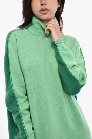 Turtleneck Wool and Cashmere Maxi Dress