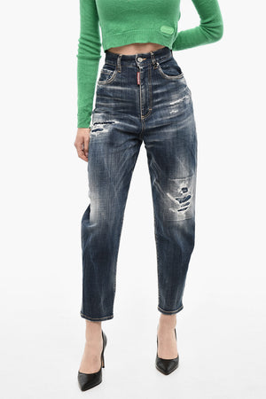 Jeans Distressed a Vita Alta