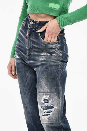 Jeans Distressed a Vita Alta