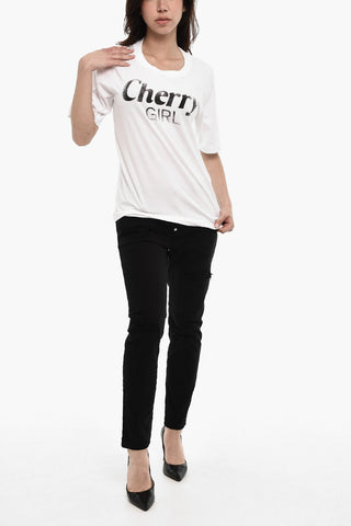 Crewneck CHERRY Printed T-shirt