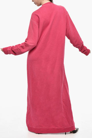 Sweat Maxi Dress with Contrast Logo