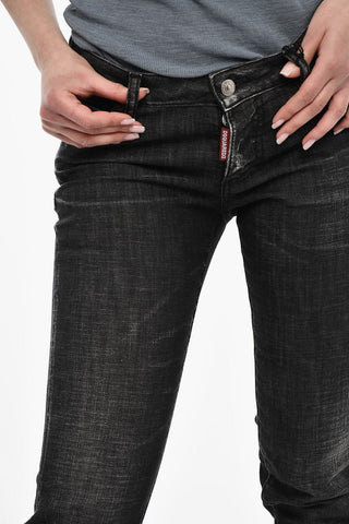 Slim Fit Jeans With Logoed Button