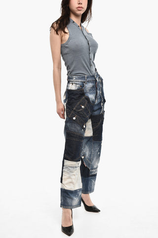 Baggy Fit Vintage Effect Jeans