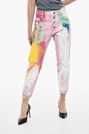 Jeans DAN Cropped Effetto Vernice 