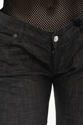 Dark Wash JENNIFER Cropped Jeans with Golden Logo