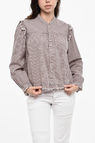 Camicia a Quadri con Volant