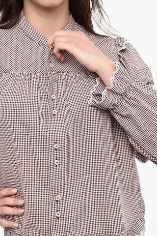 Camicia a Quadri con Volant