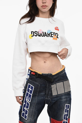 Crop Crewneck Sweatshirt Pac-Man
