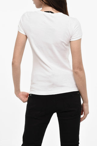 Cotton Crew-neck T-shirt with Frontal Print
