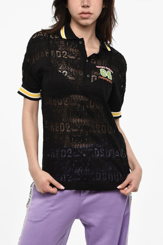 Short Sleeved Lace Polo