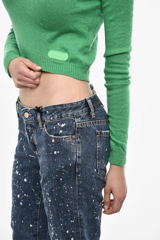 Cropped Cashmere Crew-Neck Sweater