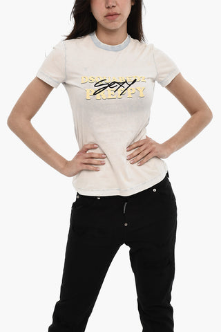 Bedrucktes T-Shirt PREPPY Mit Washed-Effekt