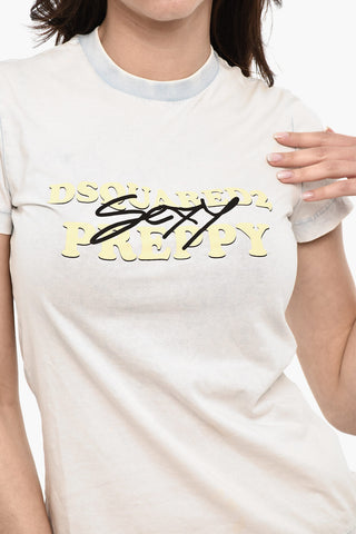 Bedrucktes T-Shirt PREPPY Mit Washed-Effekt
