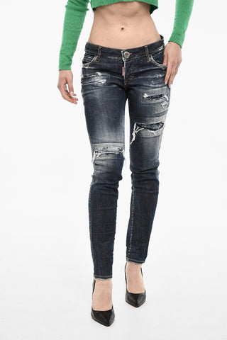 Jeans Distressed a Vita Regolare