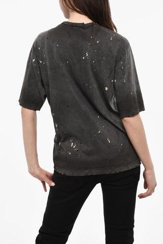 T-shirt Con Stampa MELT Logo Effetto Vintage
