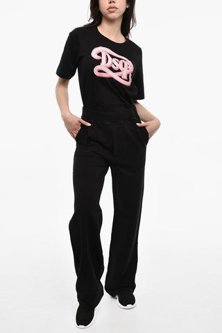 High-Waisted Brushed Cotton Joggers