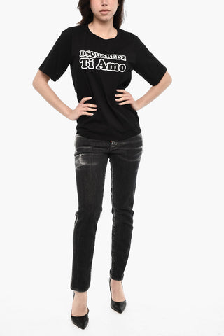 Cotton Crew-neck T-shirt with Logo