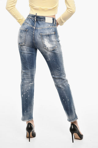 Rhinestone Distressed Jeans 