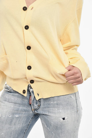 V-neck Cardigan With Double Breast Pockets