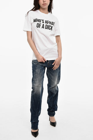 T-shirt Renny Fit con Stampa a Contrasto
