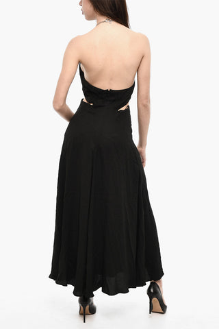 Flared Maxi Dress with Chain