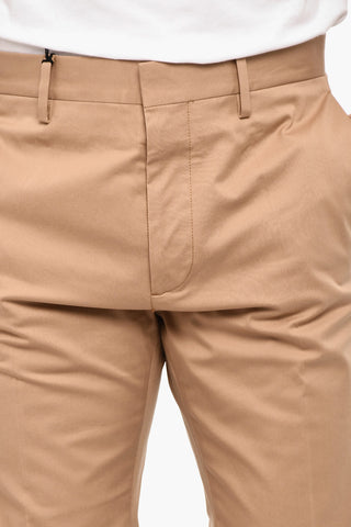 Straight Leg Cotton Twill Pants with Belt Loop