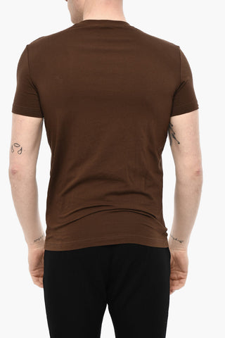 T-shirt Girocollo Underwear In Cotone con Ricamo
