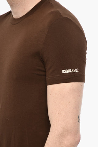T-shirt Girocollo Underwear In Cotone con Ricamo