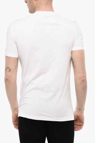 T-shirt Girocollo Underwear In Cotone con Ricamo