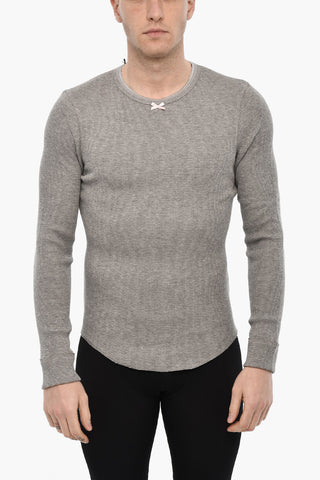Long Sleeve Underwear Crew-neck T-shirt with Bow